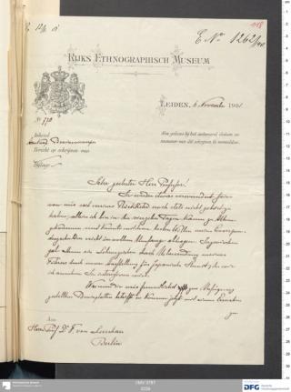 An archival document representing a Correspondence of 2 page(s)