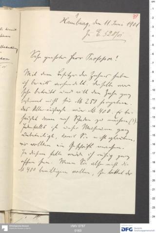 An archival document representing a Correspondence of 2 page(s)
