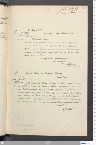 An archival document representing a Correspondence of 2 page(s)