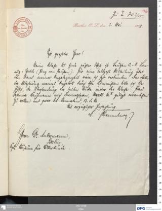 An archival document representing a Correspondence of 2 page(s)