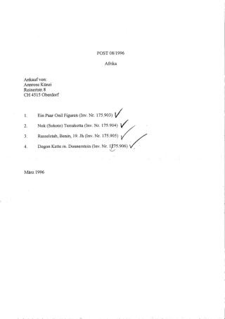 An archival document representing a Inventories of 1 page(s)
