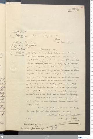 An archival document representing a Correspondence of 1 page(s)