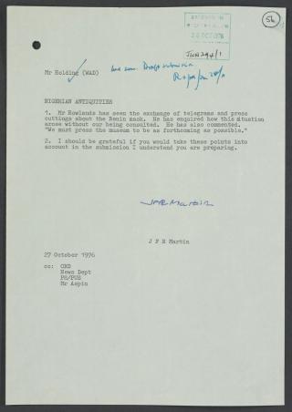An archival document representing a Files  of 1 page(s)