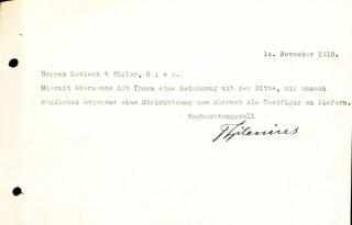 An archival document representing a Correspondence of 1 page(s)