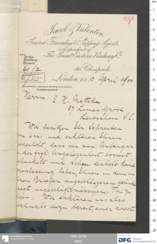 An archival document representing a Correspondence of 2 page(s)