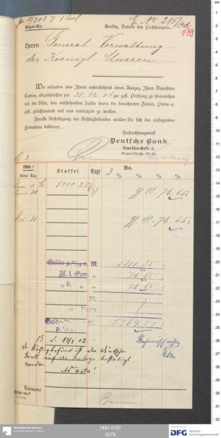 An archival document representing a Bank Statement of 2 page(s)
