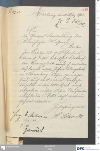 An archival document representing a Correspondence of 2 page(s)