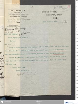 An archival document representing a Correspondence of 2 page(s)