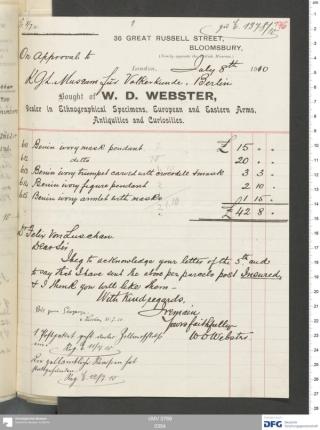 An archival document representing a Correspondence of 2 page(s)