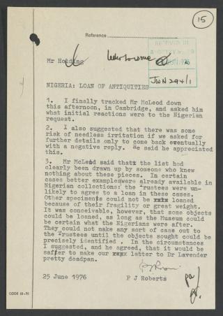 An archival document representing a Files  of 1 page(s)