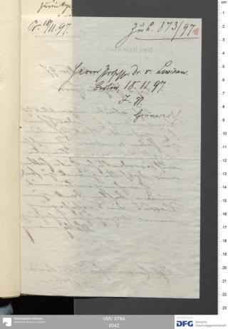 An archival document representing a Correspondence of 2 page(s)