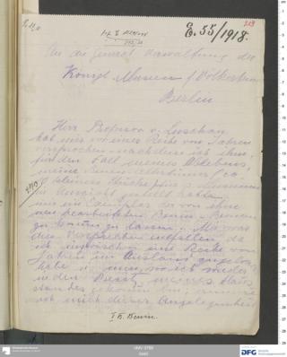An archival document representing a Correspondence of 2 page(s)