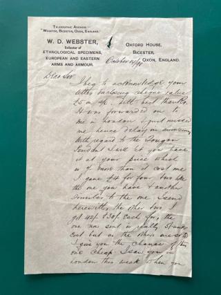 An archival document representing a Correspondence of 2 page(s)