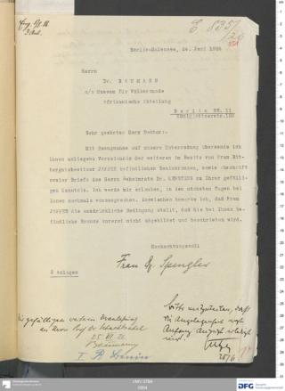 An archival document representing a Correspondence of 2 page(s)