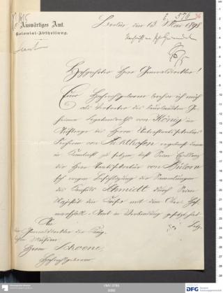 An archival document representing a Correspondence of 2 page(s)