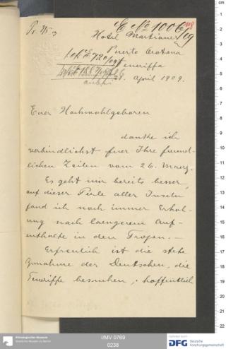 An archival document representing a Correspondence of 2 page(s)
