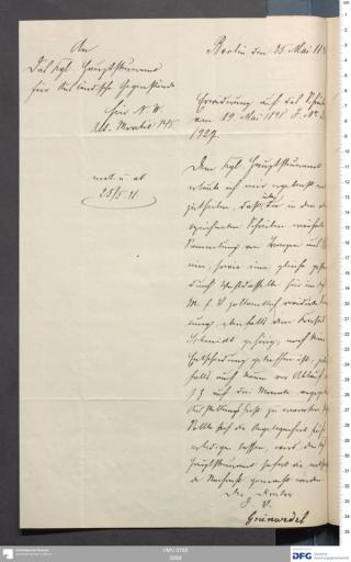 An archival document representing a Correspondence of 1 page(s)
