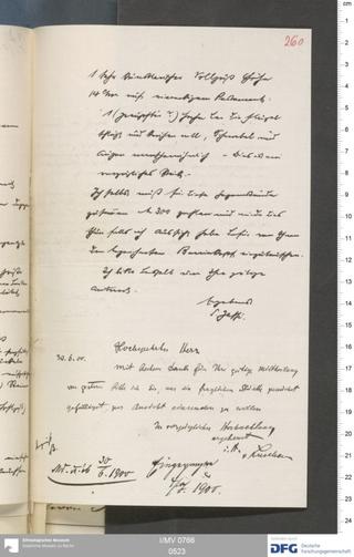 An archival document representing a Correspondence of 1 page(s)