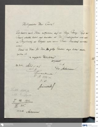 An archival document representing a Correspondence of 1 page(s)
