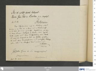An archival document representing a Correspondence of 1 page(s)