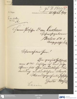 An archival document representing a Correspondence of 2 page(s)