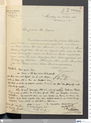An archival document representing a Correspondence of 1 page(s)