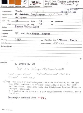 An archival document representing a Catalogue Cards of 1 page(s)