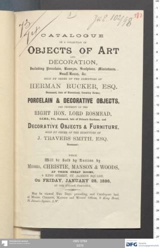 An archival document representing a Auction Catalog of 16 page(s)