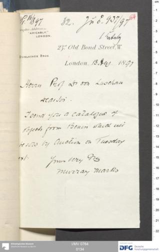 An archival document representing a Correspondence of 2 page(s)