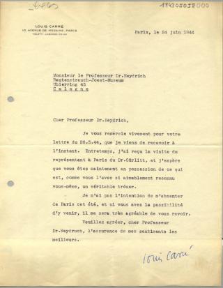 An archival document representing a Correspondence of 1 page(s)