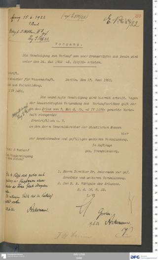 An archival document representing a Correspondence of 2 page(s)