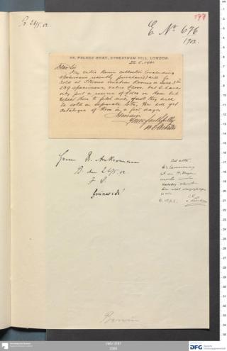 An archival document representing a Correspondence of 1 page(s)