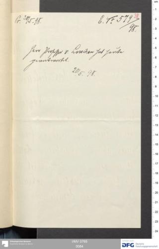 An archival document representing a Correspondence of 1 page(s)