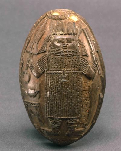 Carved Coconut Vessel