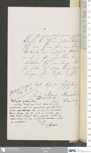 An archival document representing a Correspondence of 1 page(s)