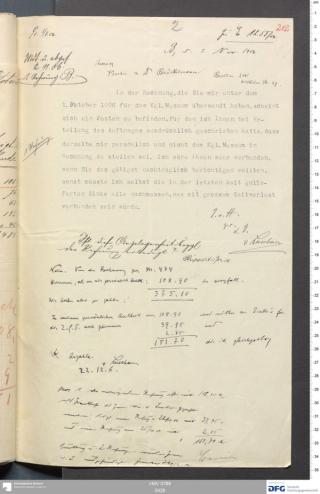 An archival document representing a Correspondence of 2 page(s)