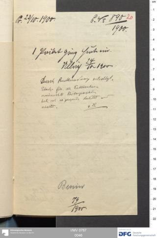 An archival document representing a Correspondence of 1 page(s)