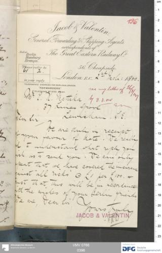 An archival document representing a Correspondence of 2 page(s)