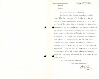 An archival document representing a Correspondence of 1 page(s)