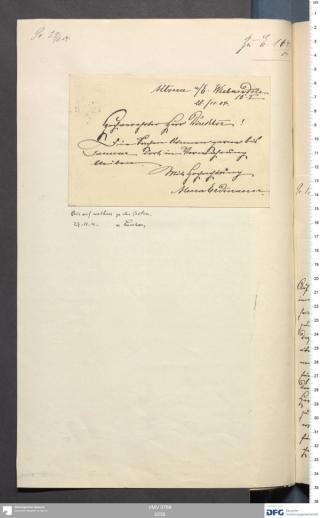 An archival document representing a Correspondence of 1 page(s)