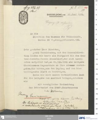 An archival document representing a Correspondence of 2 page(s)