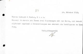 An archival document representing a Correspondence of 1 page(s)