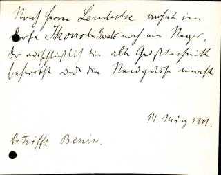 An archival document representing a Correspondence of 1 page(s)