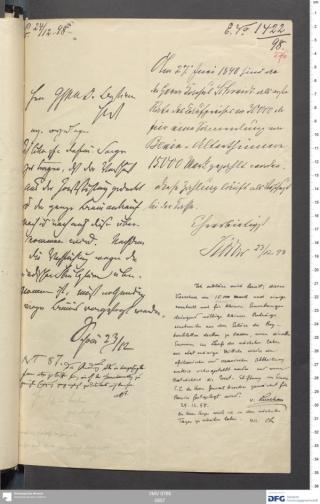 An archival document representing a Correspondence of 2 page(s)