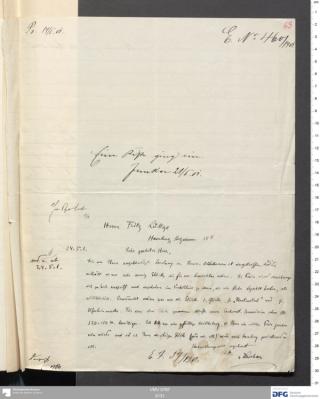An archival document representing a Correspondence of 1 page(s)