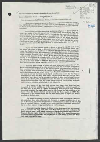 An archival document representing a Files  of 1 page(s)