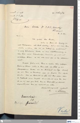 An archival document representing a Correspondence of 1 page(s)