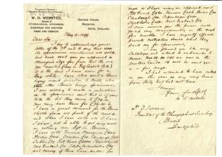 An archival document representing a Correspondence of 2 page(s)