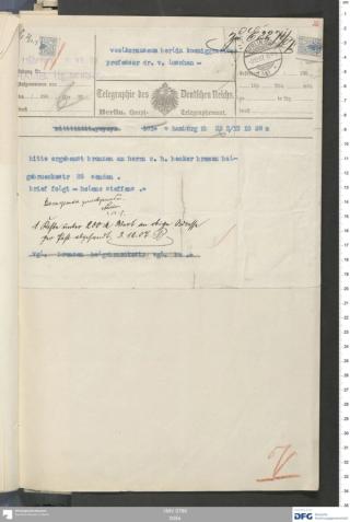 An archival document representing a Correspondence of 1 page(s)
