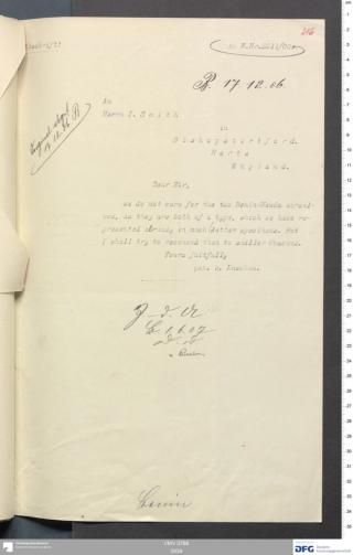 An archival document representing a Correspondence of 2 page(s)